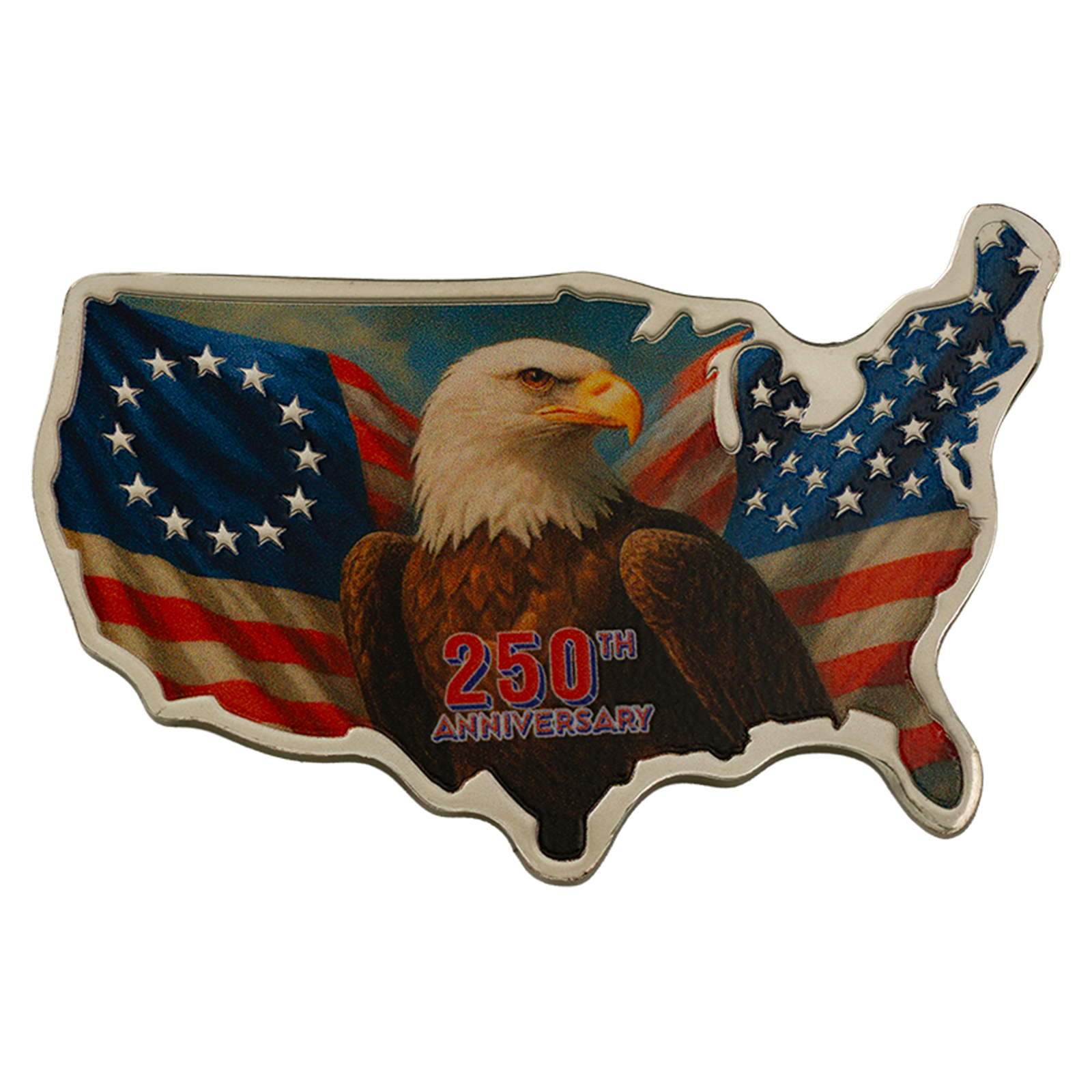 Buy 1 oz Silver USA 250th Anniversary Stars and Stripes Coin (2026) {US Shipping week of July 13th}, image 0