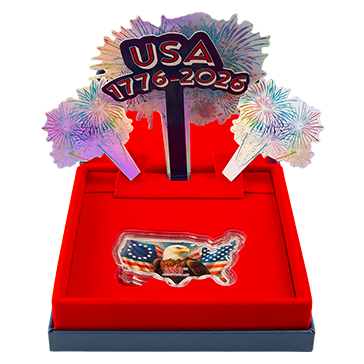 Buy 1 oz Silver USA 250th Anniversary Stars and Stripes Coin (2026) {US Shipping week of July 13th}, image 3