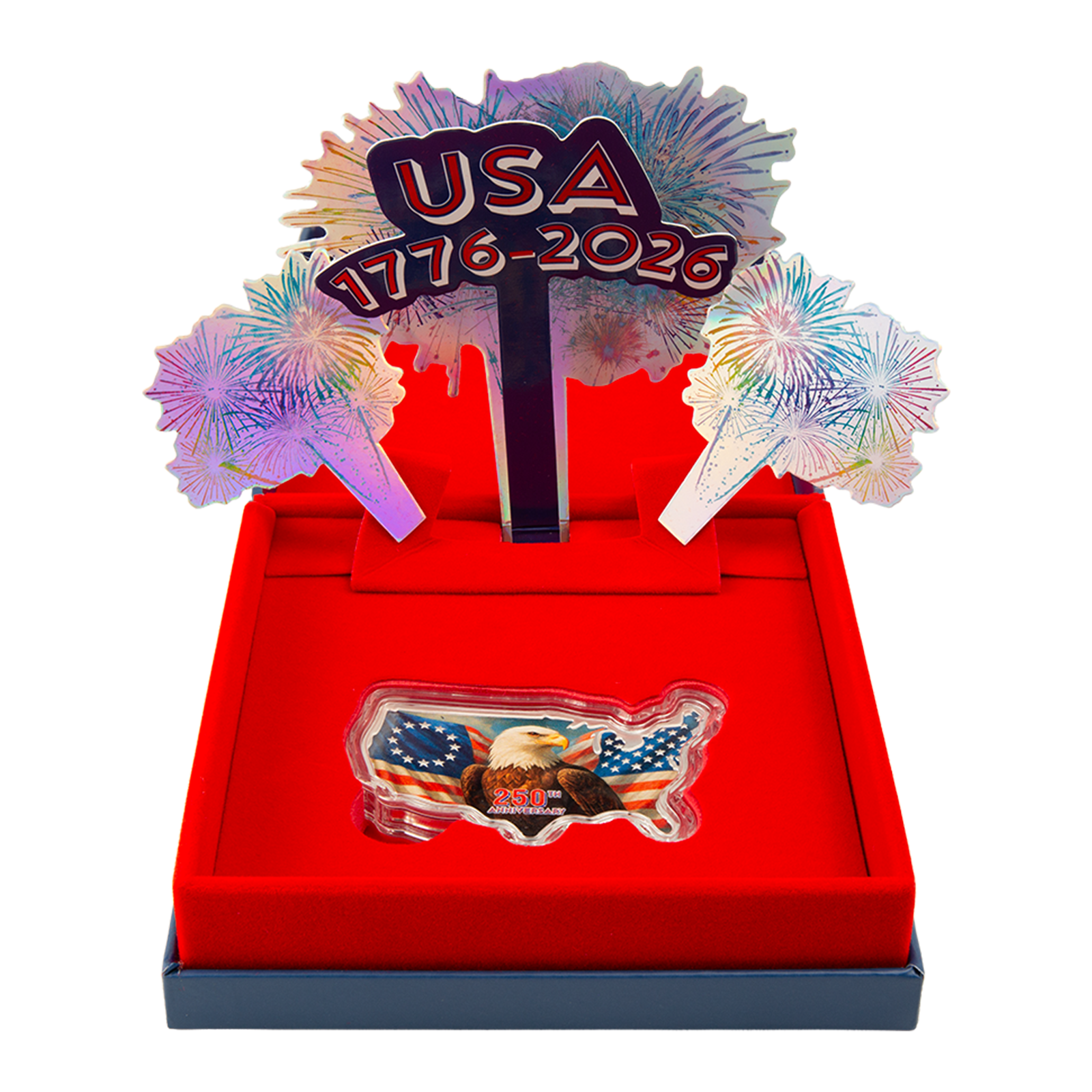 Buy 1 oz Silver USA 250th Anniversary Stars and Stripes Coin (2026) {US Shipping week of July 13th}, image 3