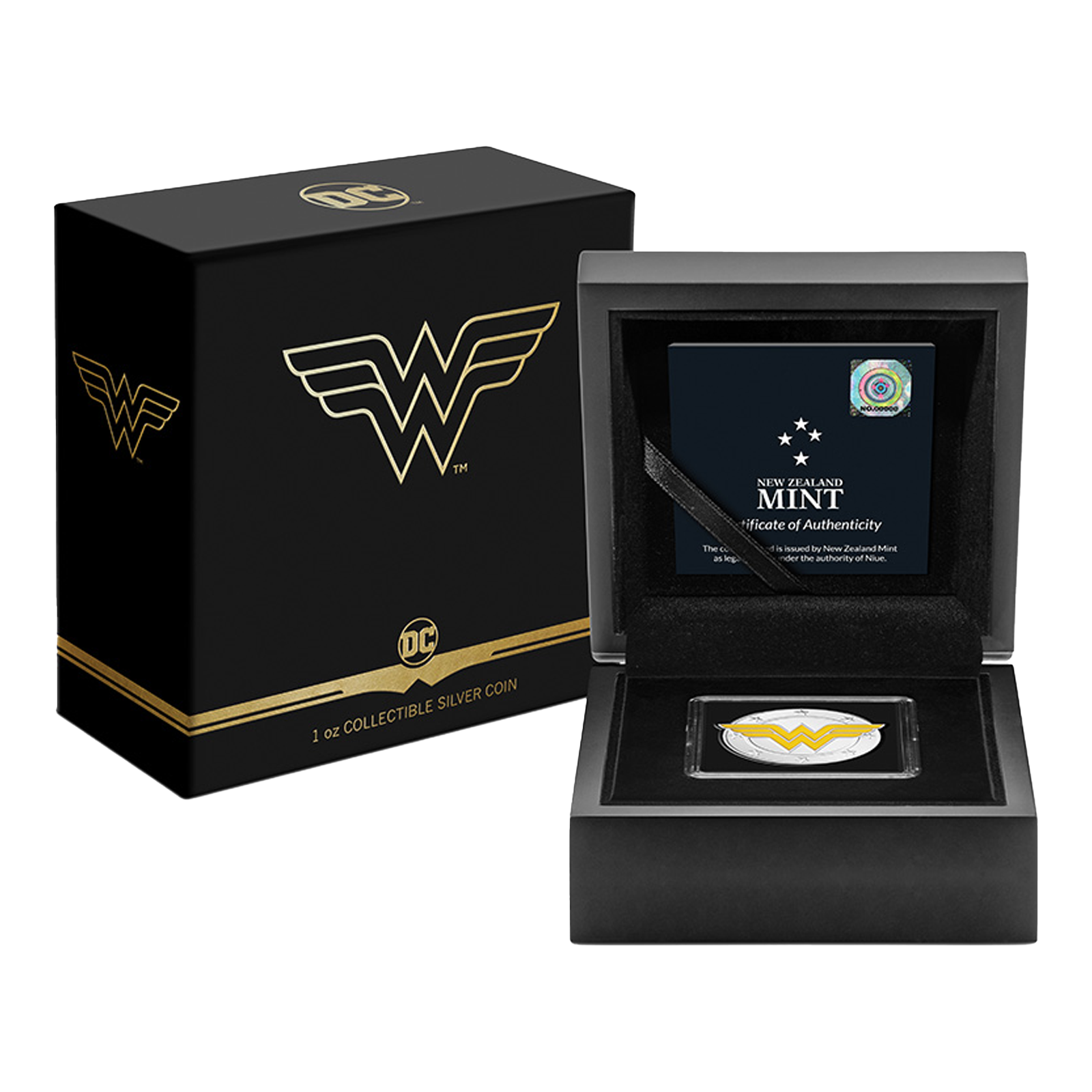 Buy 1 oz Silver WONDER WOMAN™ Logo Coin (2022), image 3
