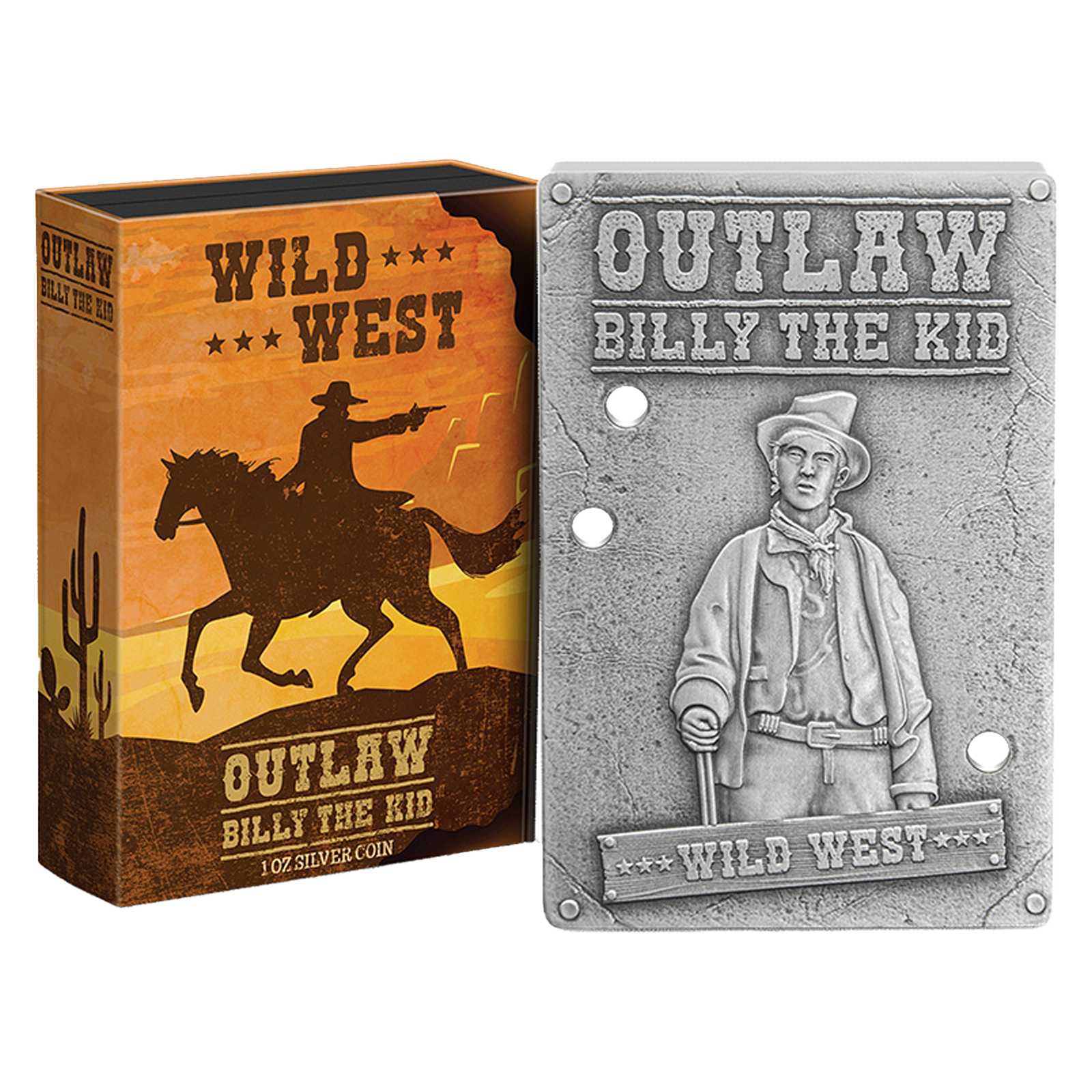 Buy 1 oz Silver Wild West Billy the Kid Coin (2023), image 0