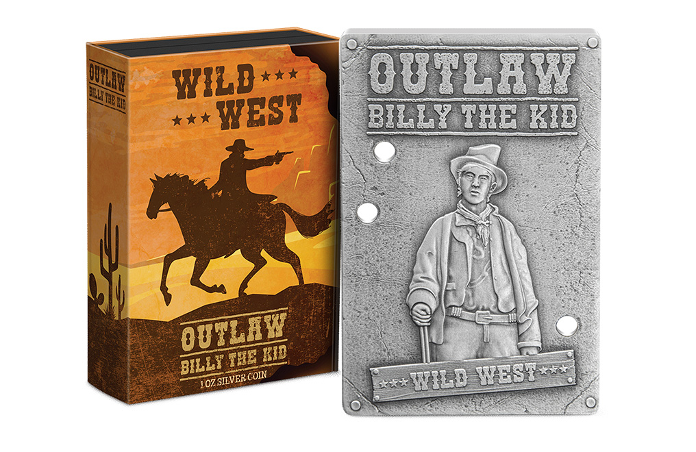 Buy 1 oz Silver Wild West Billy the Kid Coin (2023), image 2