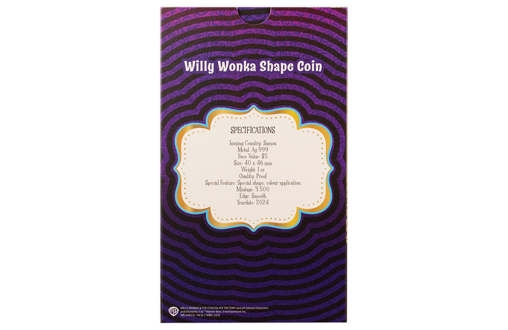 1 oz Silver Willy Wonka® Coin (2024) - Win a 5g Gold Golden Ticket, image 4