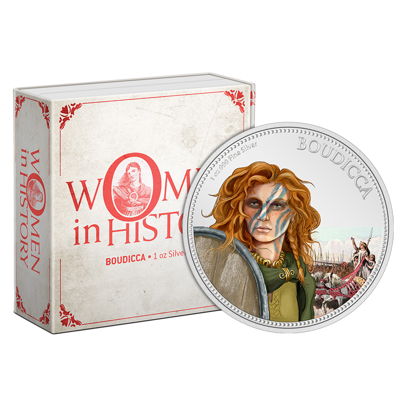 Buy 1 oz Silver Women in History Boudicca Coin (2022), image 2