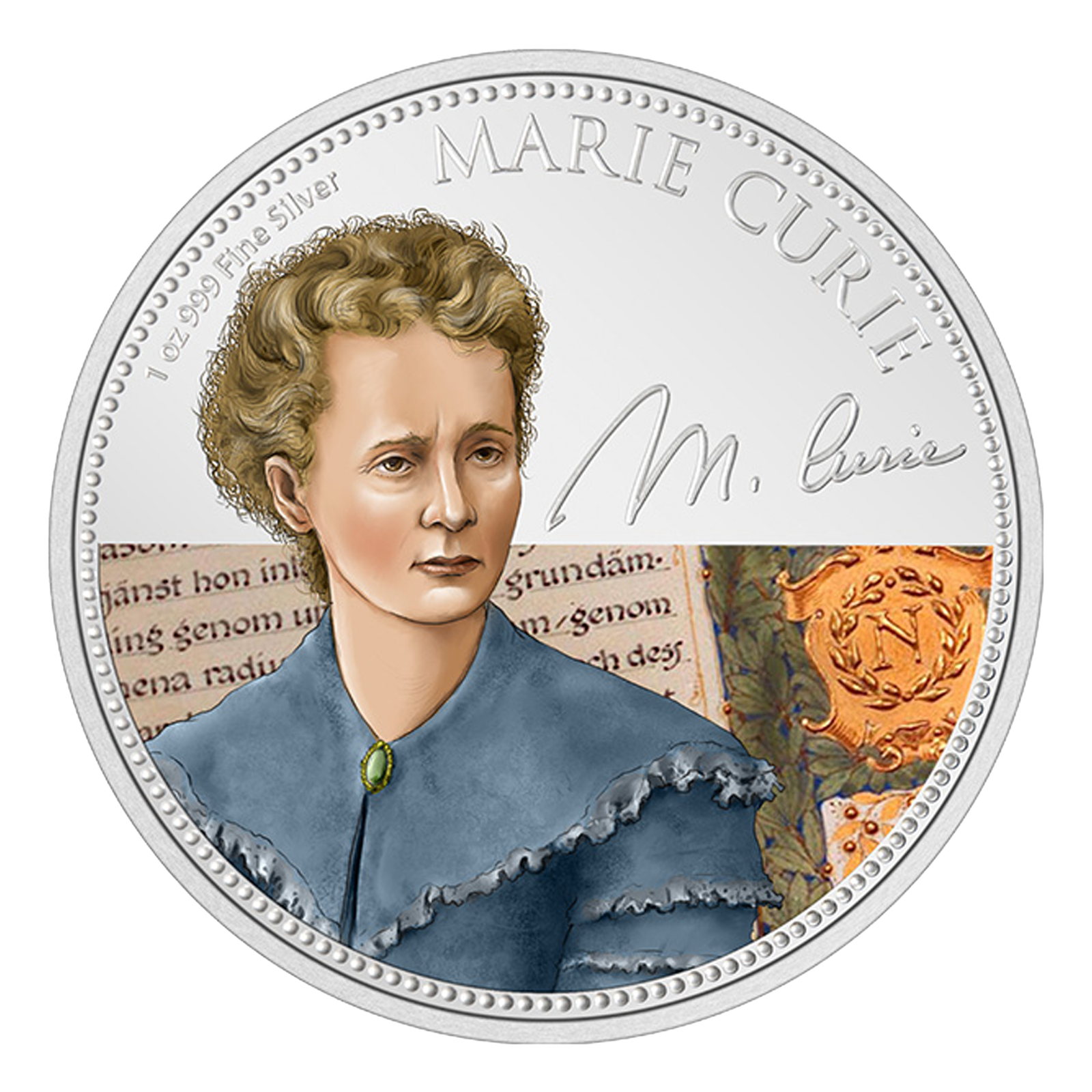 Buy 1 oz Silver Women in History Marie Curie Coin (2022), image 0