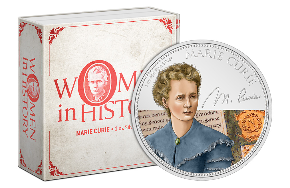 Buy 1 oz Silver Women in History Marie Curie Coin (2022), image 2