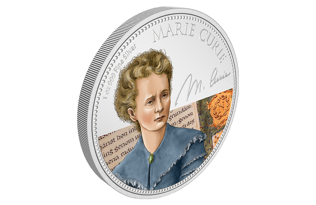 Buy 1 oz Silver Women in History Marie Curie Coin (2022), image 3