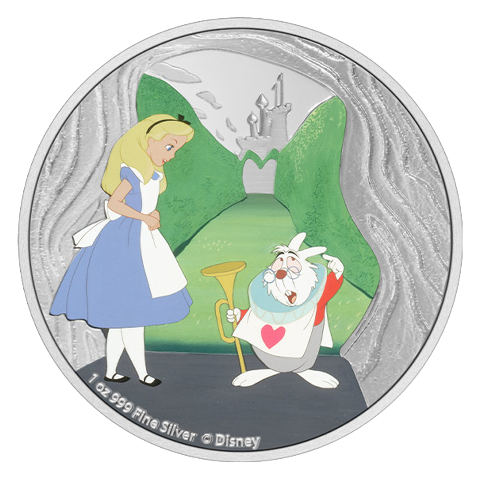1 oz Silver Alice in Wonderland White Rabbit Coin (2021), image 0