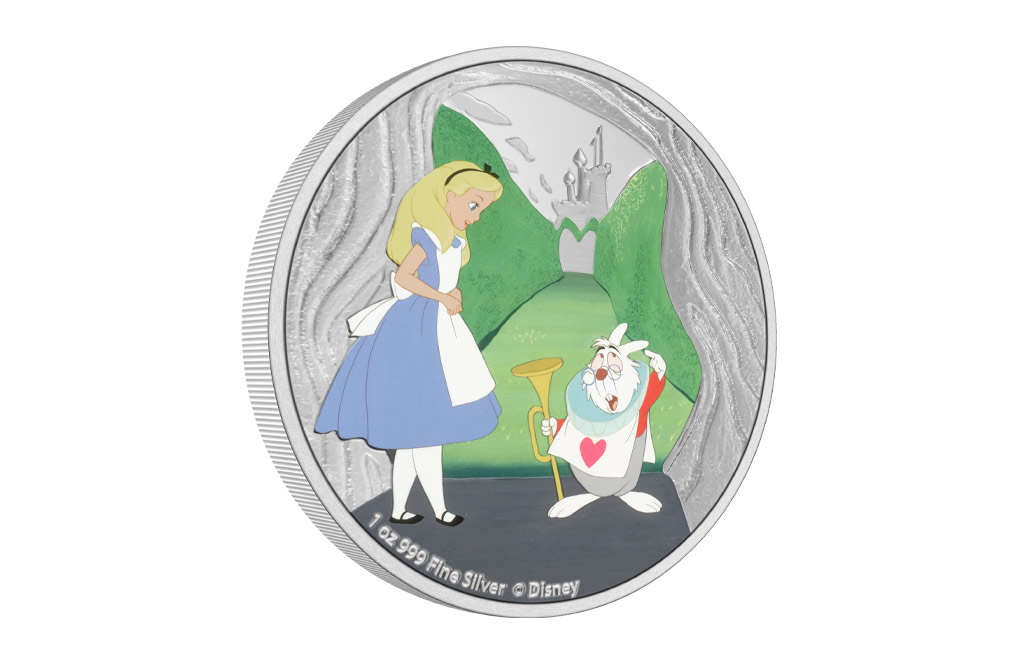1 oz SilverAlice in Wonderland White Rabbit Coin (2021), image 1