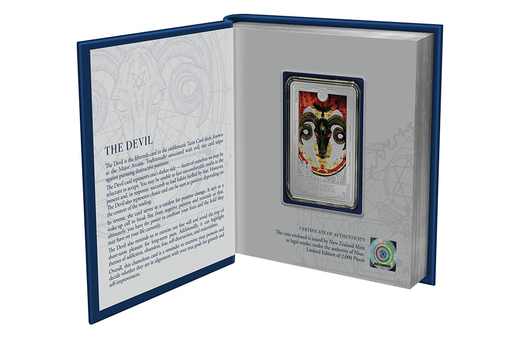 Buy 1 oz Tarot Cards XV The Devil Coin (2024), image 3