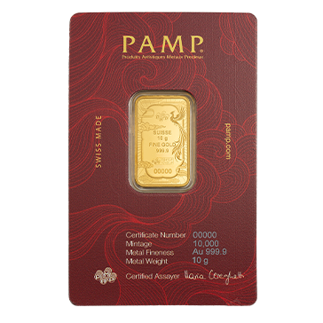 Buy 10 g Gold Good Luck Phoenix Colored Bar (2026), image 1