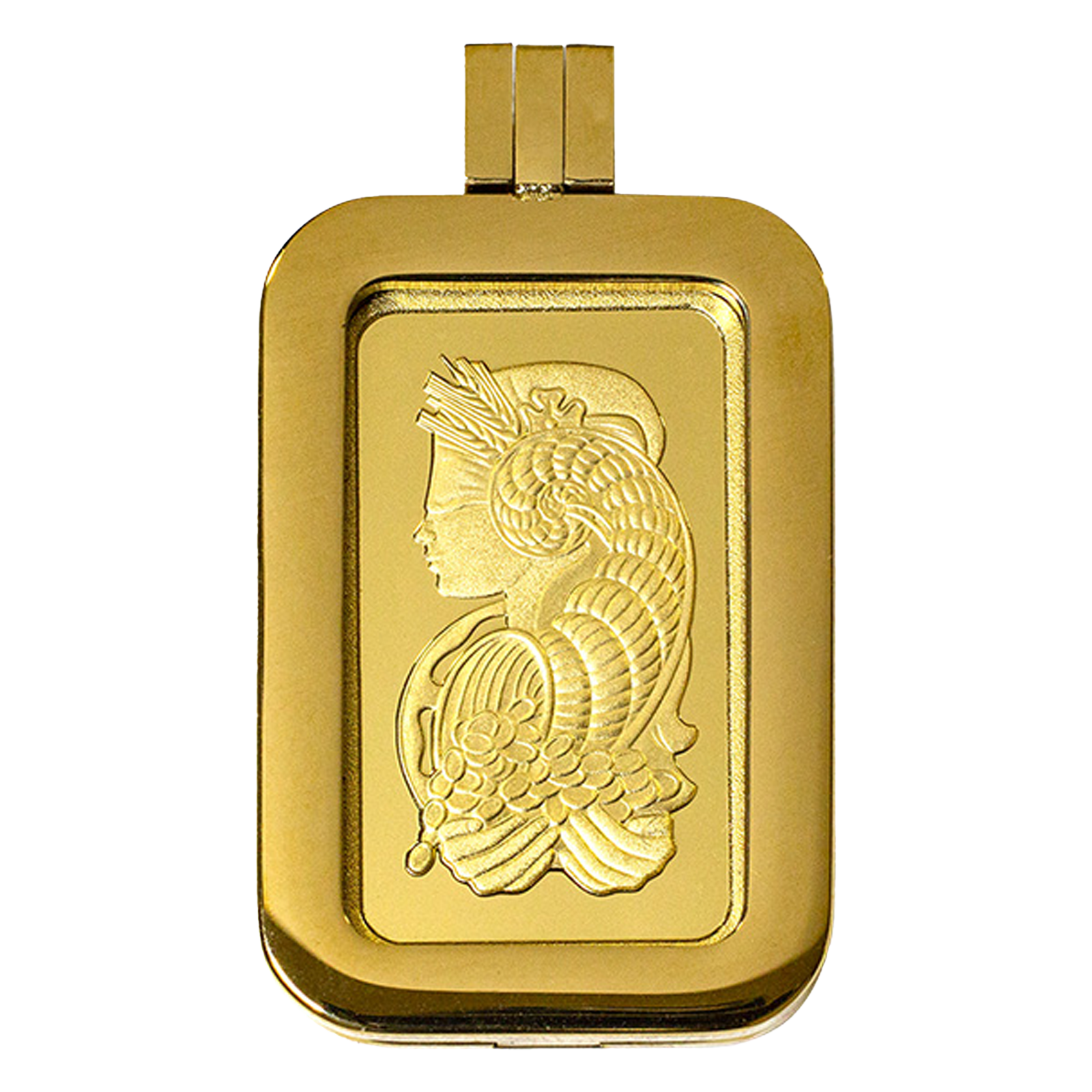 Buy 10 g Gold PAMP Fortuna Bar (with Pendant Frame), image 0