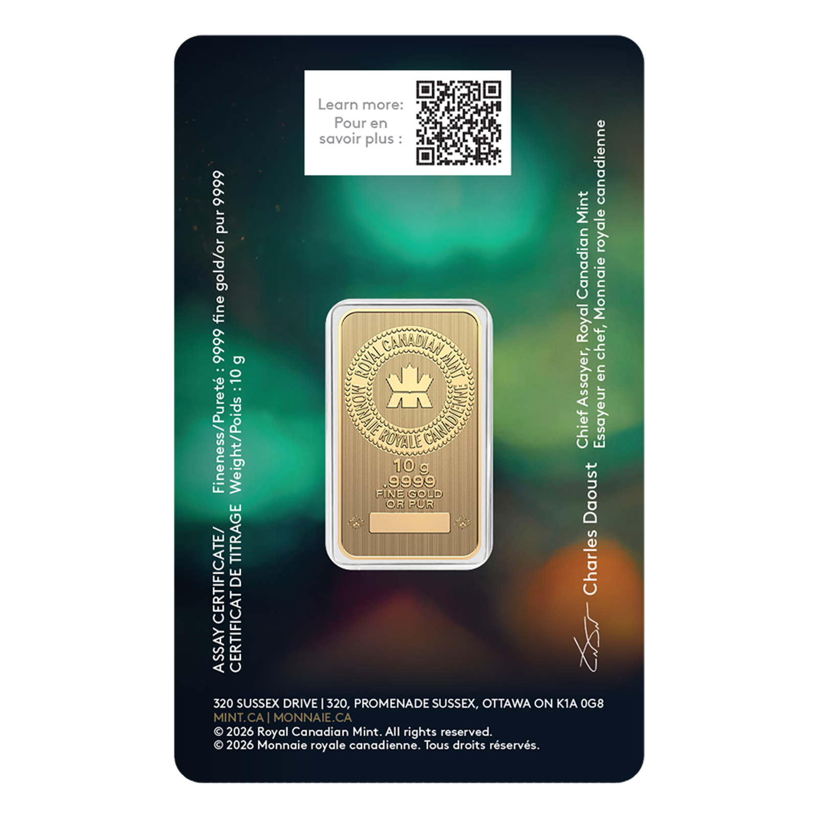 Buy 10 g Gold RCM Diwali Bar [Canada: Shipping the week of Oct 26][US: Shipping the week of Nov 2], image 1