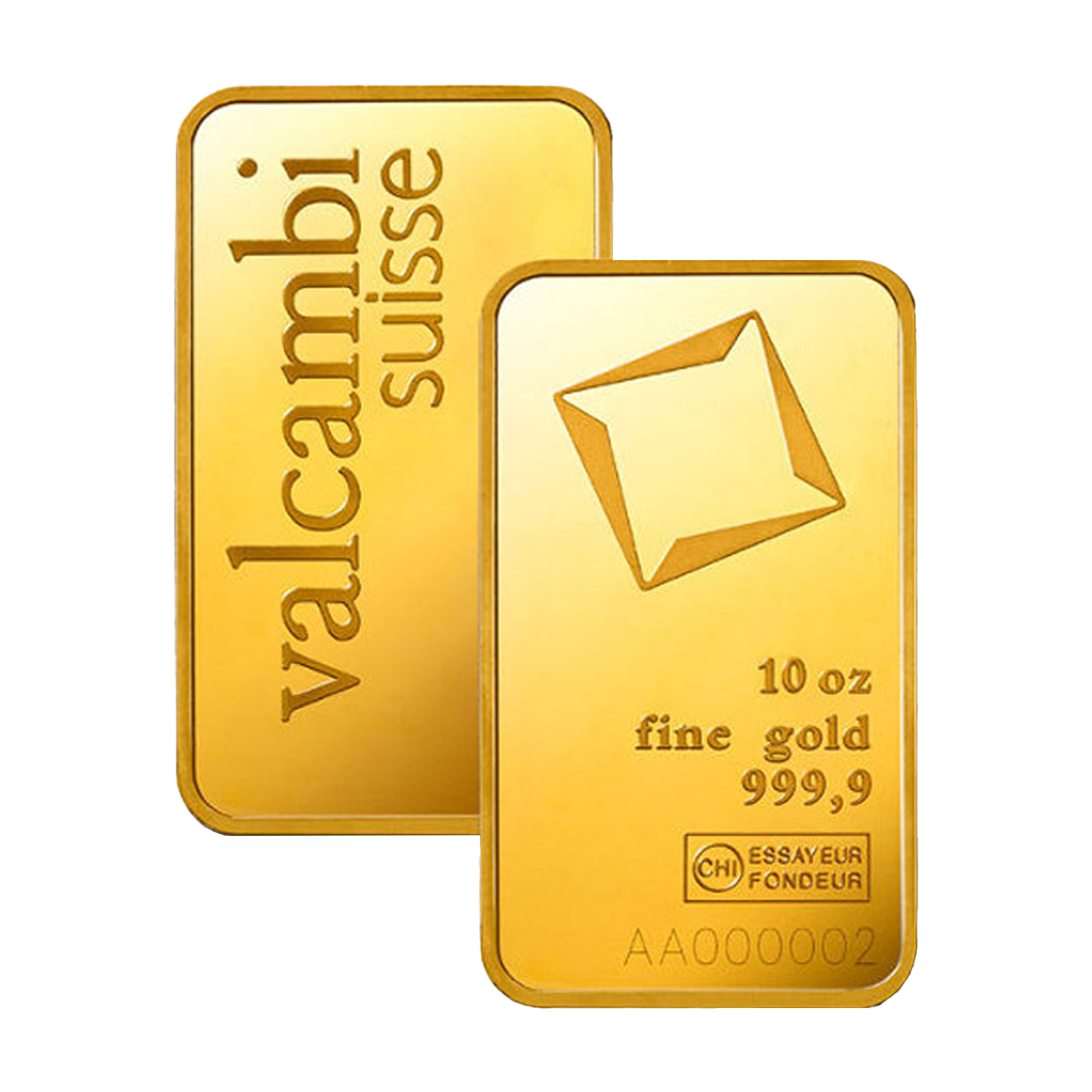 Valcambi Suisse 10 oz Gold Bars, image 0