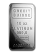 10 oz Platinum Bar - Credit Suisse (w/assay certificate only)