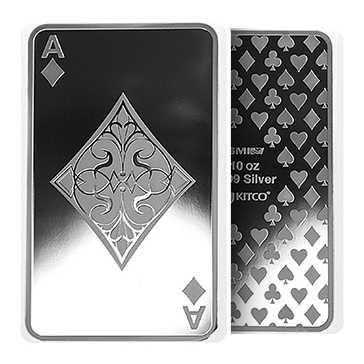 Buy 10 oz Silver Ace of Diamonds Bar .9999, image 2