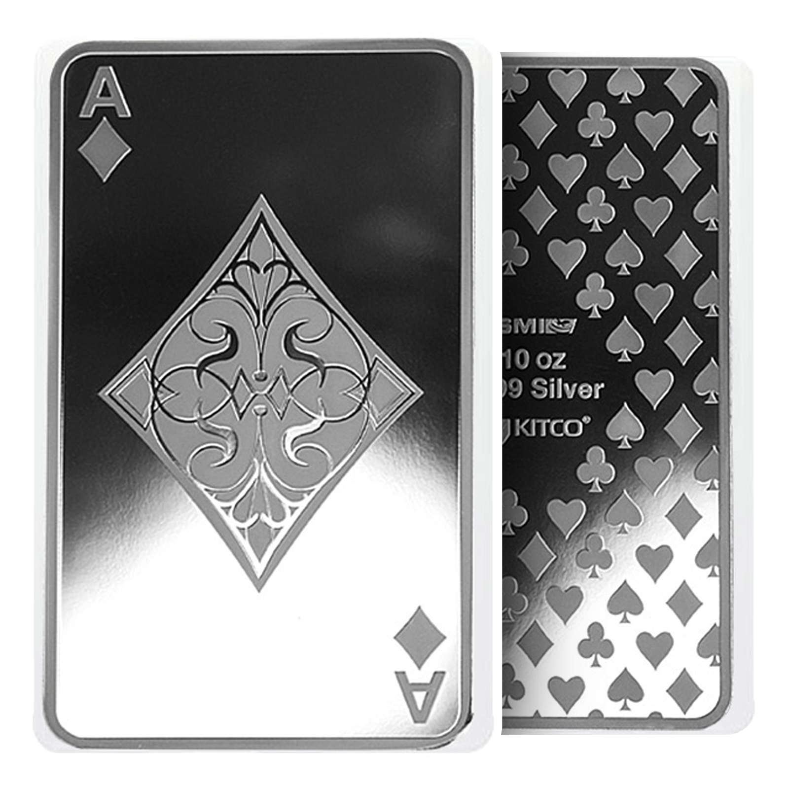 Buy 10 oz Silver Ace of Diamonds Bar .9999, image 2