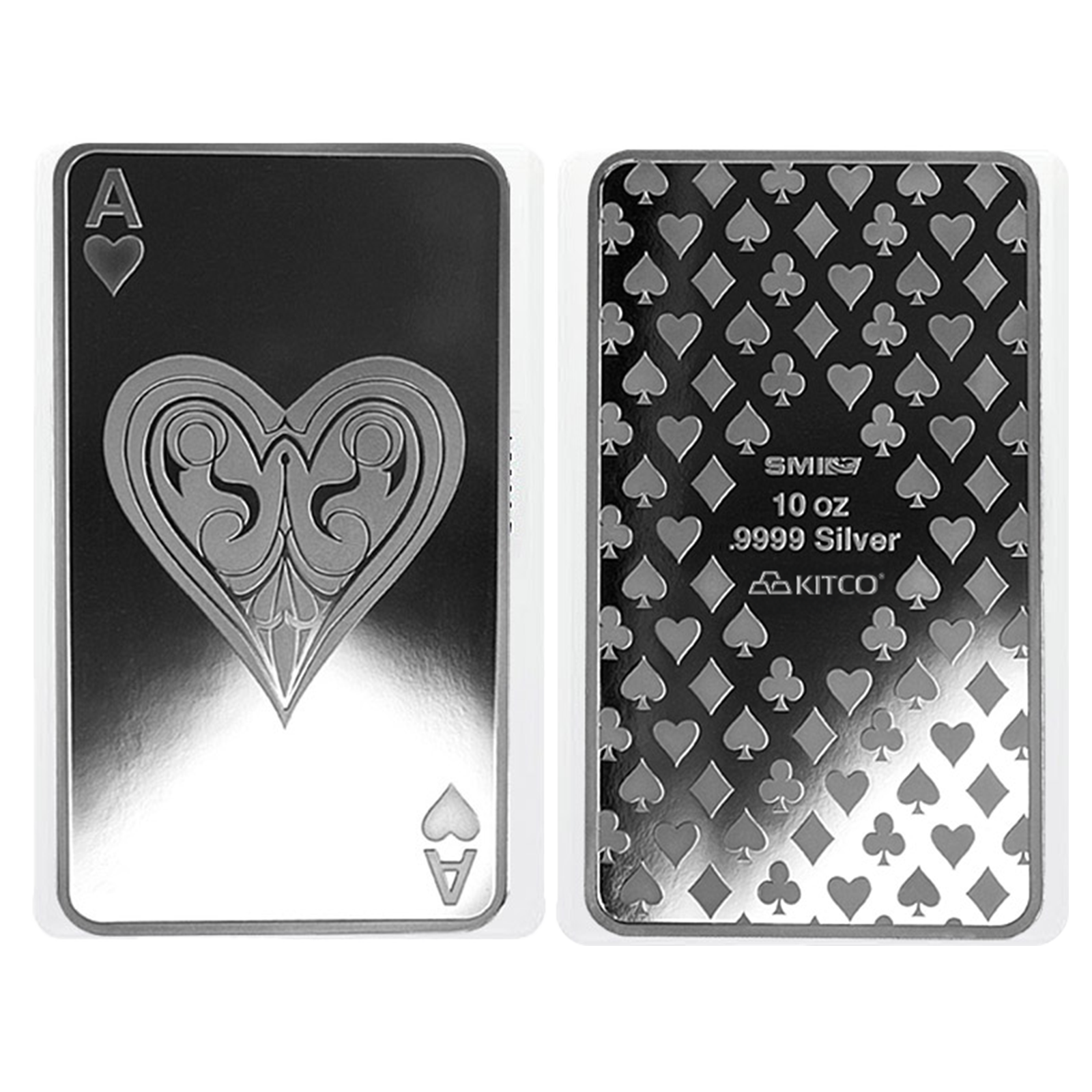 Buy 10 oz Silver Ace of Hearts Bar .9999, image 0