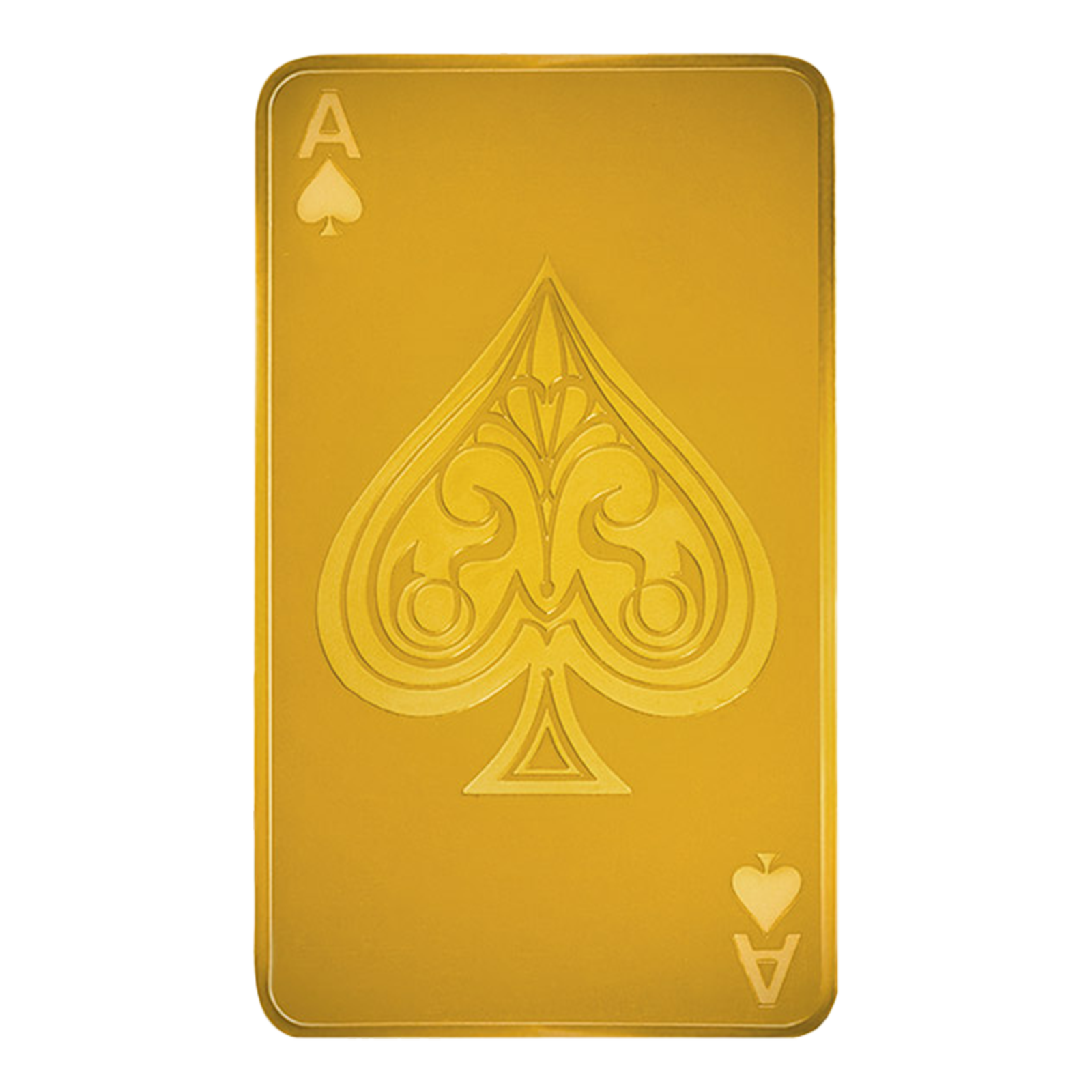 Buy 10 oz Silver Ace of Spades Bar (.9999) 24K Gold Plated, image 1