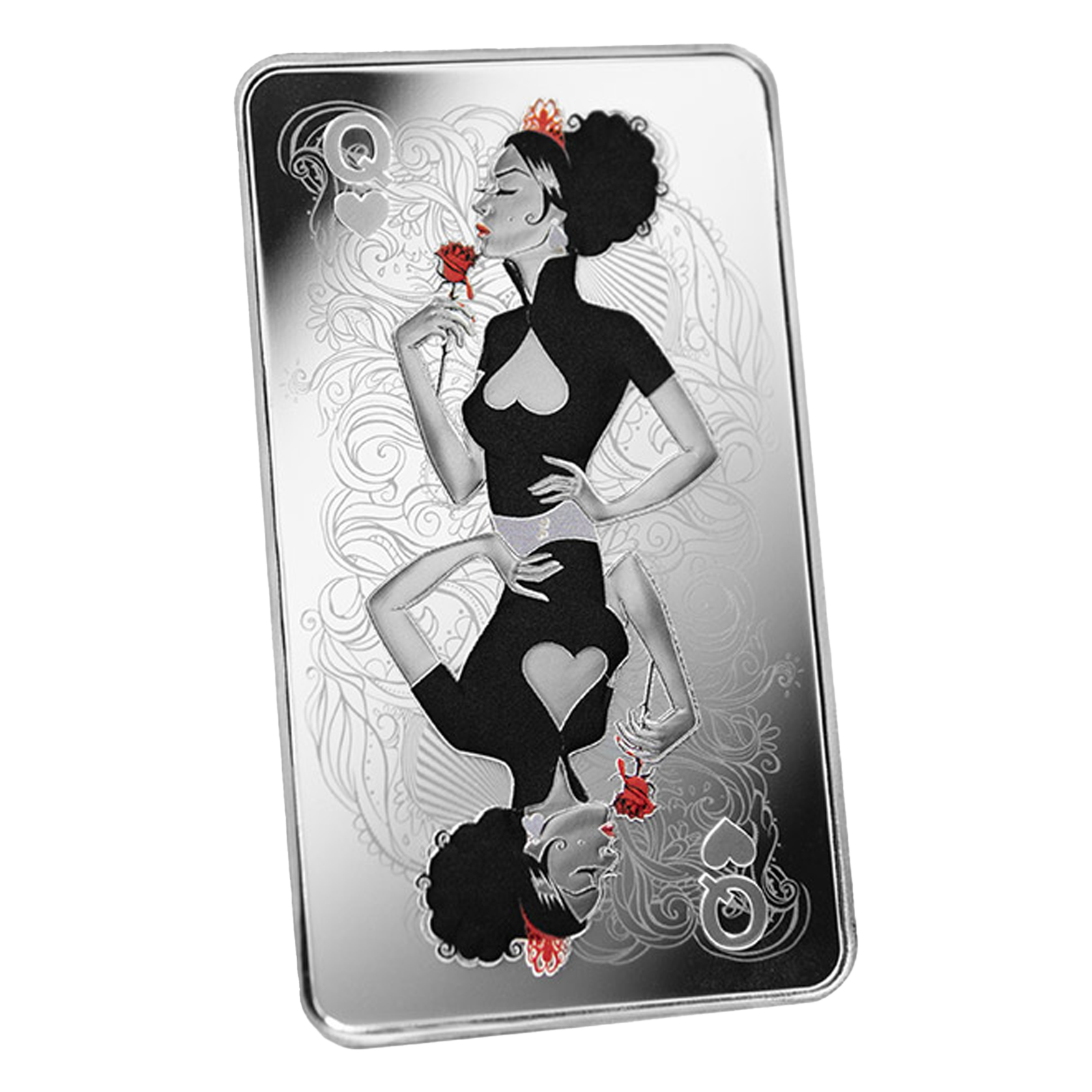 Buy 10 oz Silver Bar Queen of Hearts, image 0