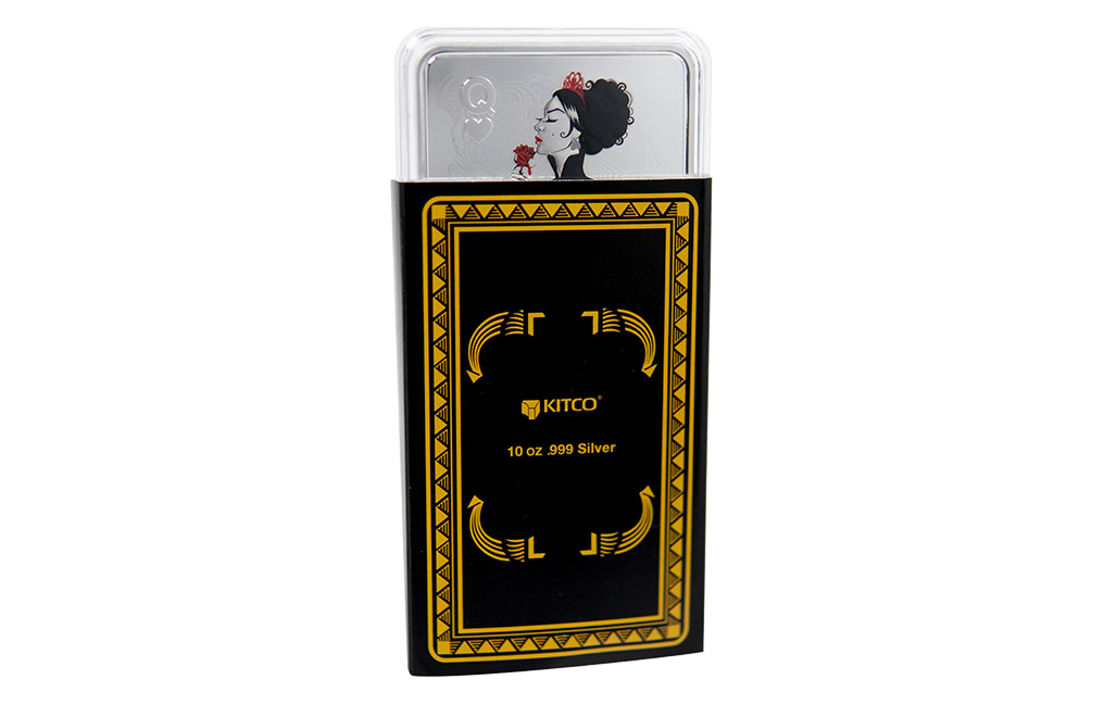 Buy 10 oz Silver Bar Queen of Hearts, image 3