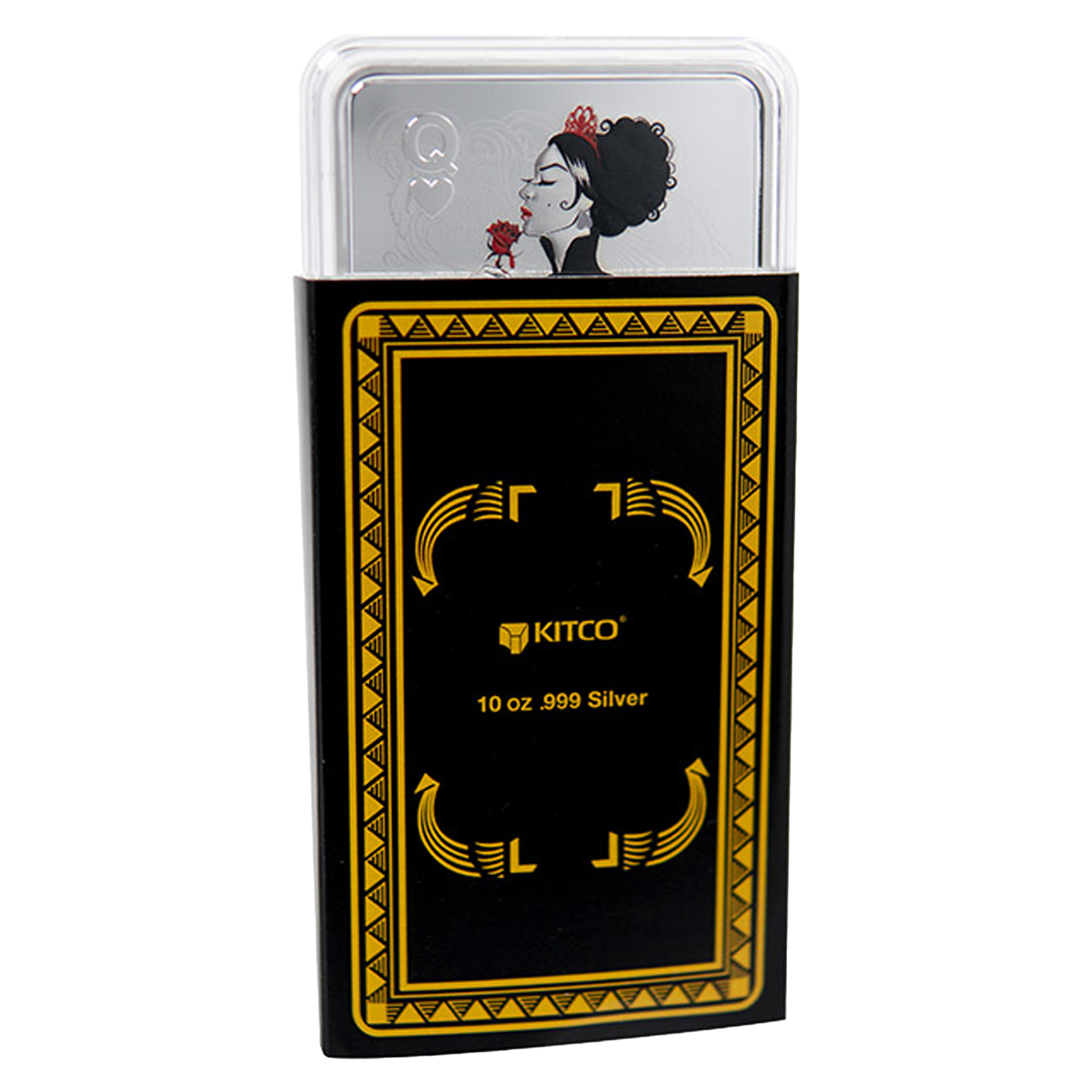 Buy 10 oz Silver Bar Queen of Hearts, image 3