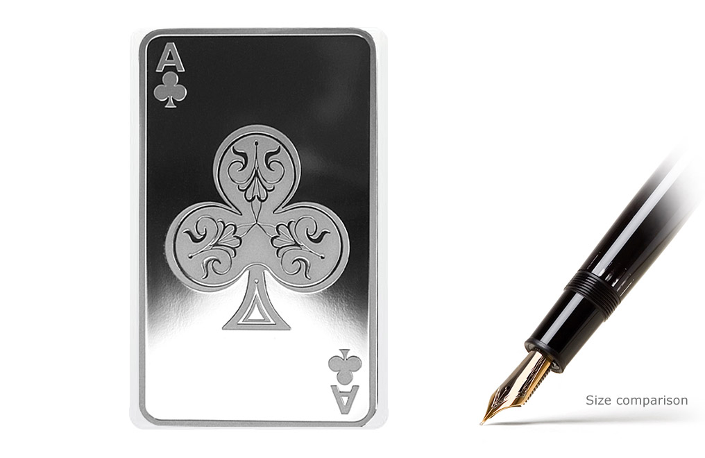 Buy 10 oz Silver Bar - Ace of Clubs, image 0