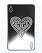 10 oz Silver Bar- Ace of Hearts