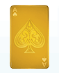 10 oz Silver Bar .999 - Ace of Spades - 24K Gold Plated