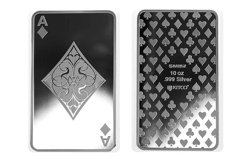 Buy 10 oz Silver Bar Set - 4 Aces + Joker Girl, image 3