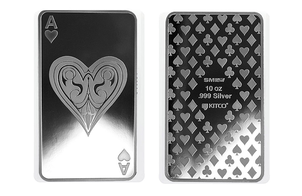Buy 10 oz Silver Bar Set - 4 Aces + Joker Girl, image 4