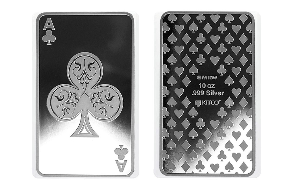 Buy 10 oz Silver Bar Set - 4 Aces + Joker Girl, image 5