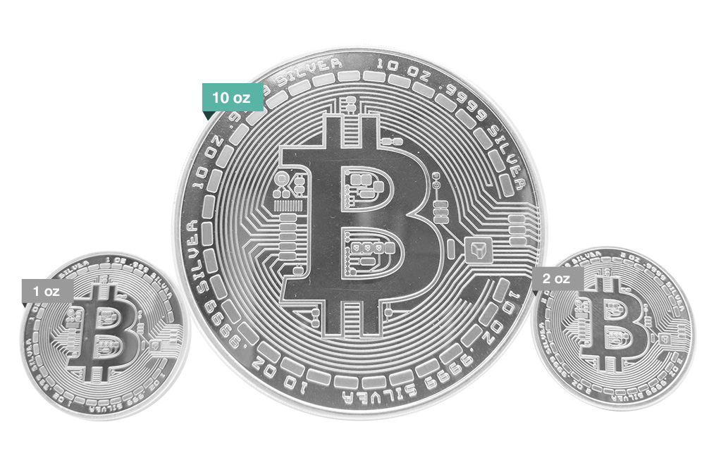 Buy 10 oz Silver Bitcoin Round .9999, image 5