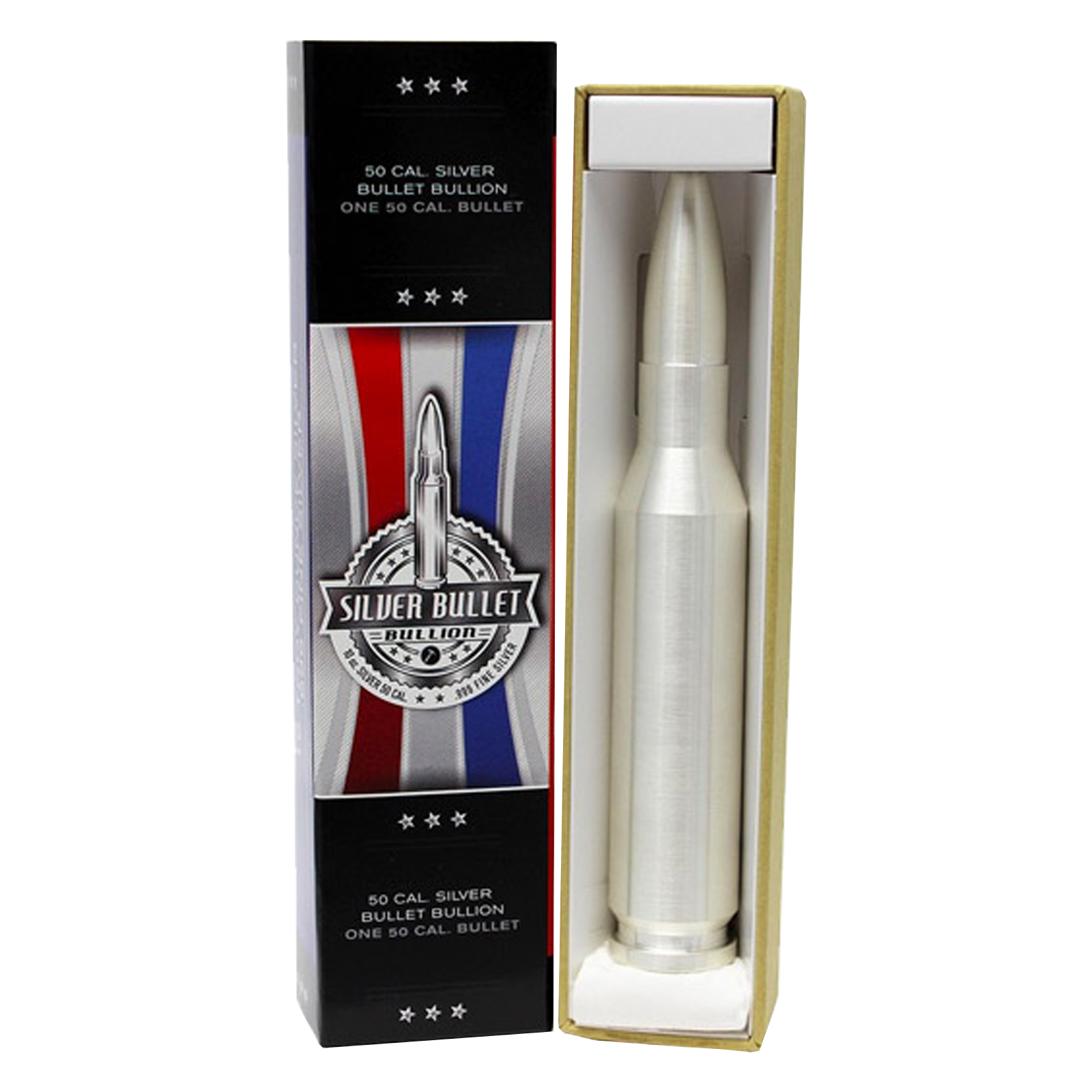 Buy 10 oz Silver Bullet .50 Caliber Replica .999, image 0