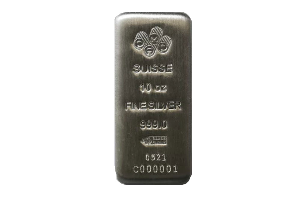 Buy 10 oz Silver Cast Bars - PAMP Suisse (w/Assay Certificate), image 0