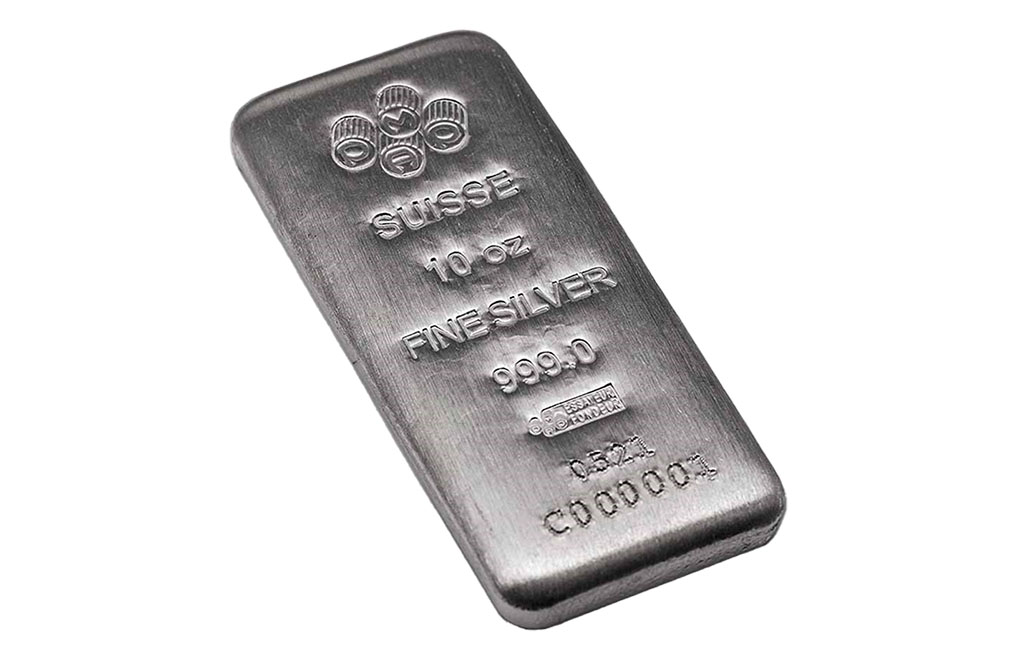 Buy 10 oz Silver Cast Bars - PAMP Suisse (w/Assay Certificate), image 1