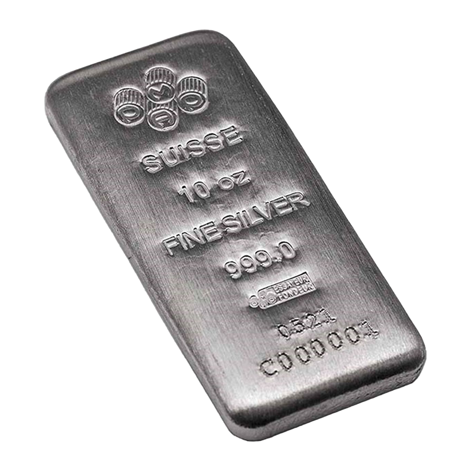 10 oz Silver Cast Bars - PAMP Suisse (w/Assay Certificate), image 2