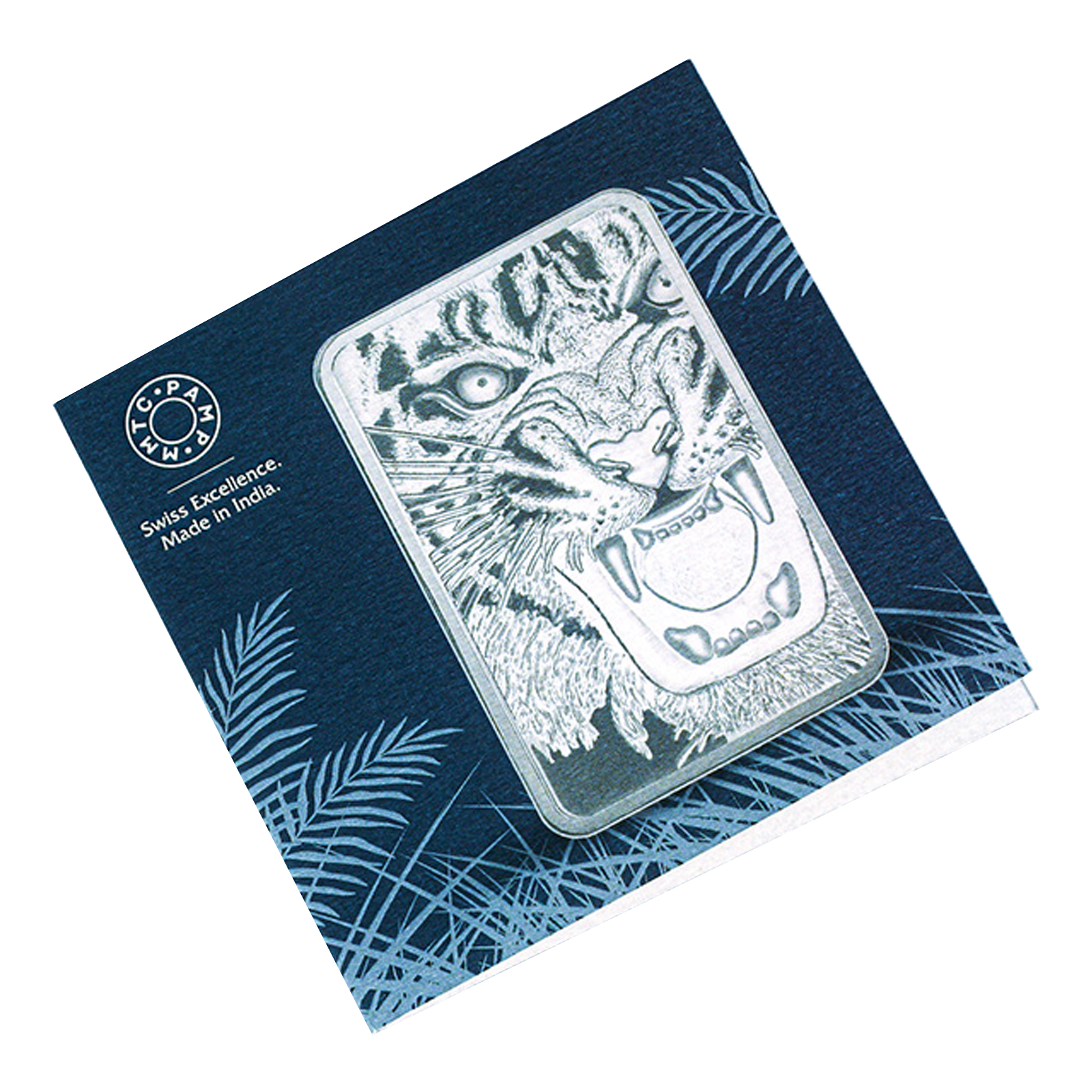 Buy 10 oz Silver Royal Bengal Tiger MMTC-PAMP Bar, image 2