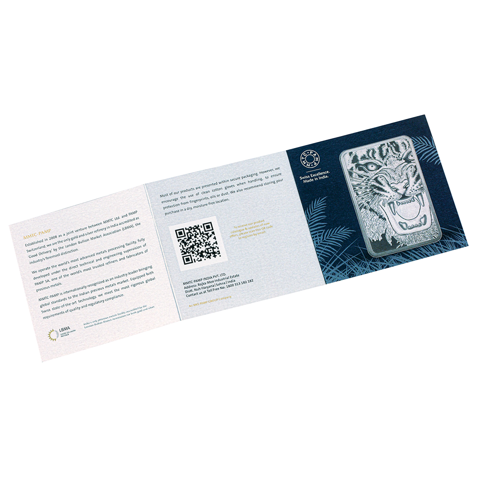 Buy 10 oz Silver Royal Bengal Tiger MMTC-PAMP Bar, image 4