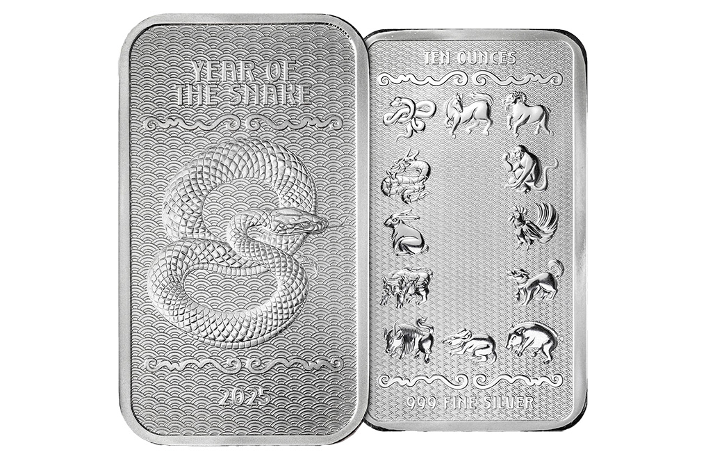 Buy 10 oz Silver Year of the Snake Bar (2025), image 2