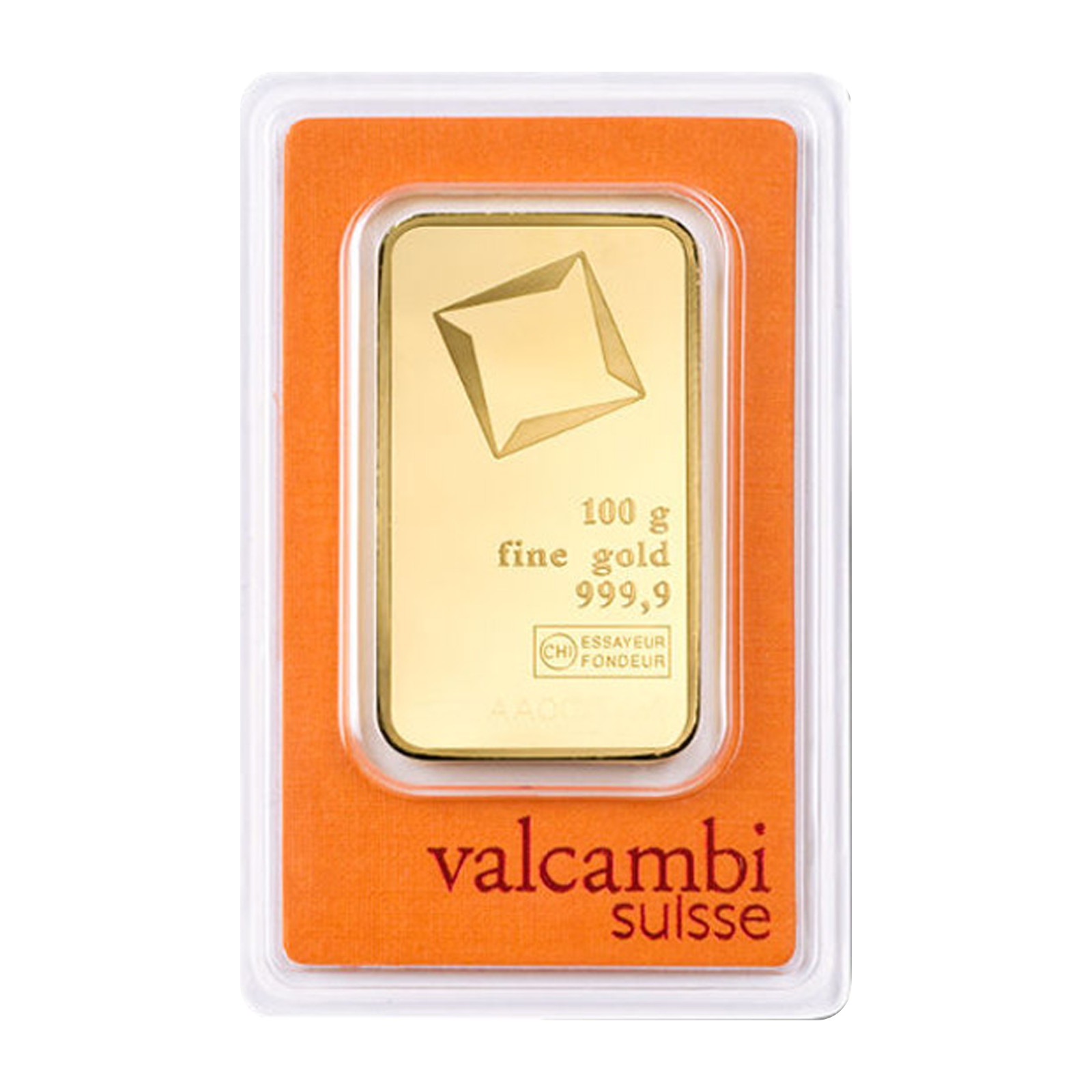 Valcambi Suisse 100 g Gold Minted Bars (w/ assay), image 0