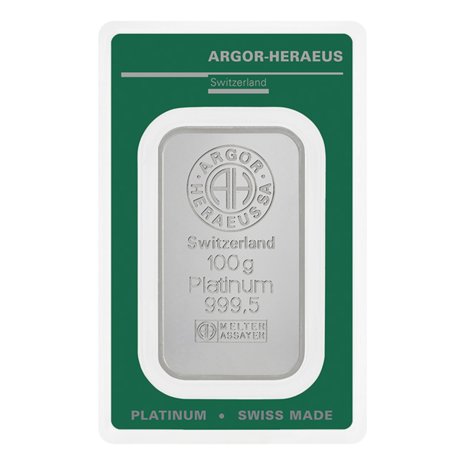 100 g Platinum Argor-Heraeus Bars, image 0