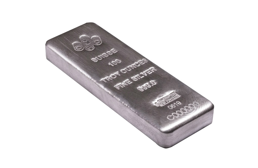 Buy 100 oz Silver Bars - PAMP Suisse (w/Assay Certificate), image 1