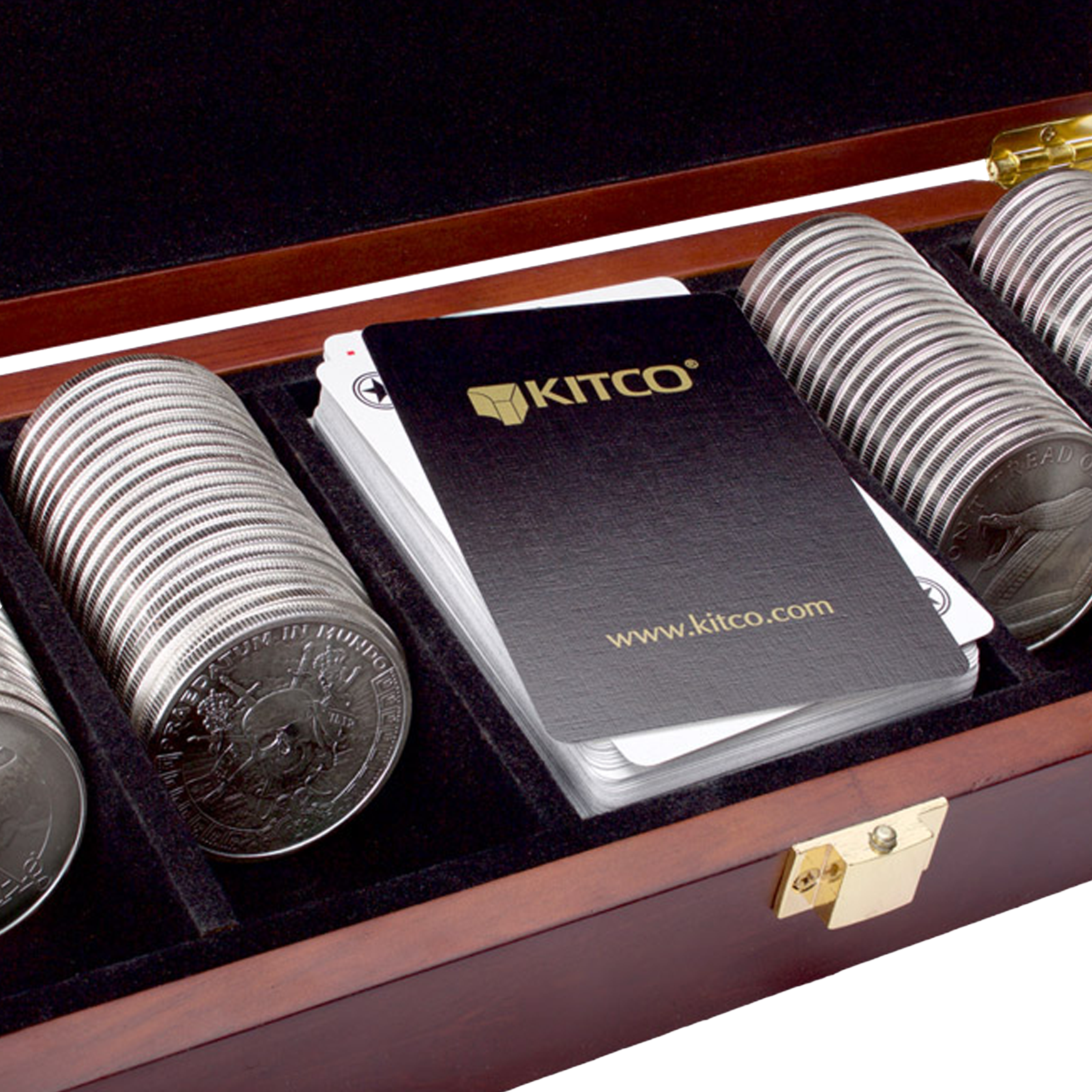 Buy 100 oz Silver Round Poker Set, image 1