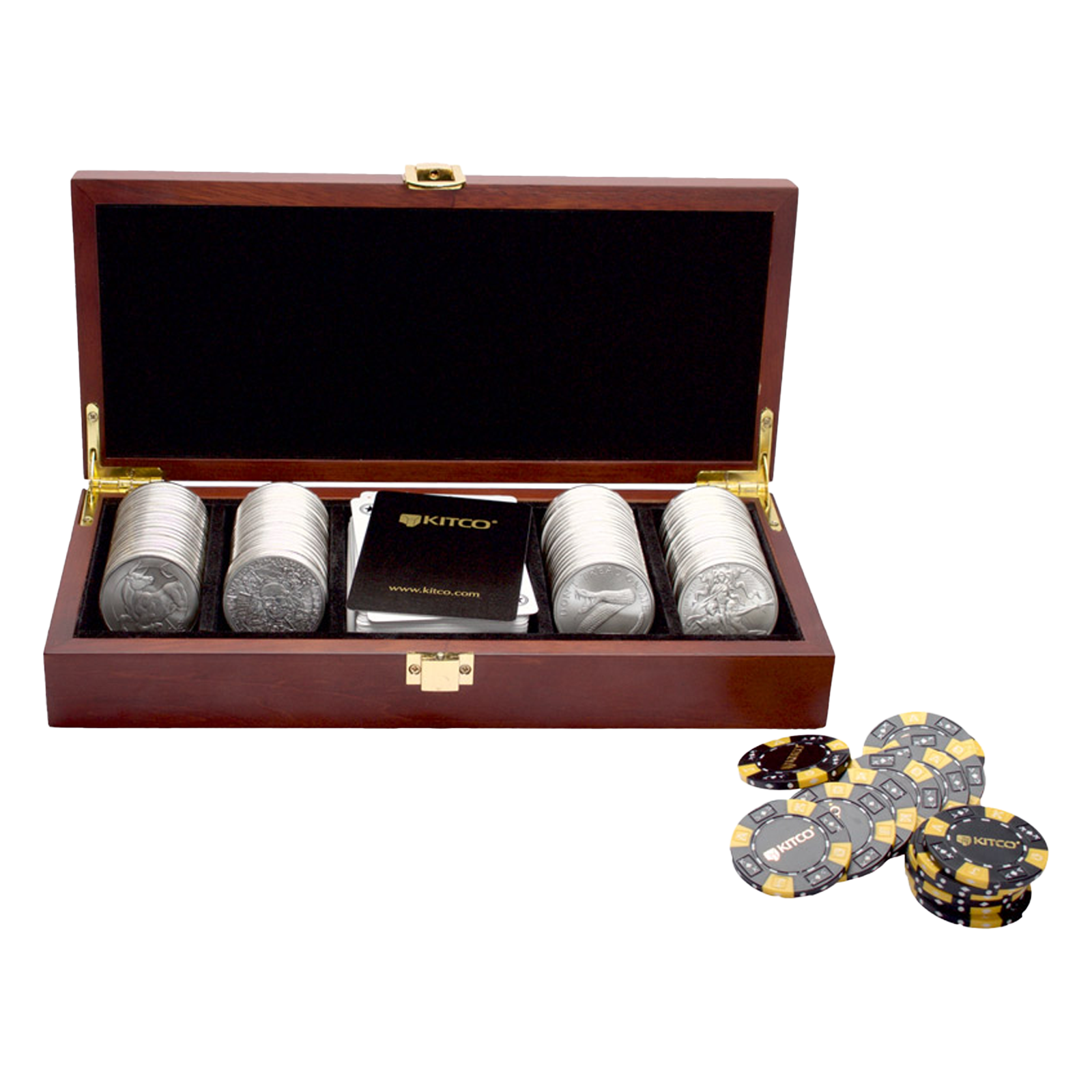 Buy 100 oz Silver Round Poker Set, image 2