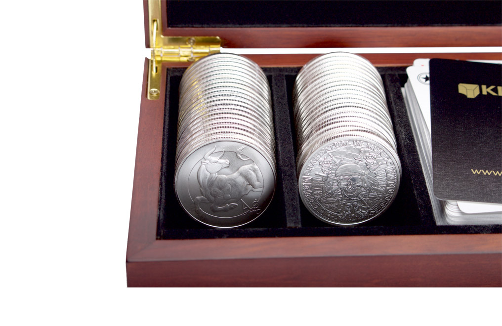 Buy 100 oz Silver Round Poker Set, image 4