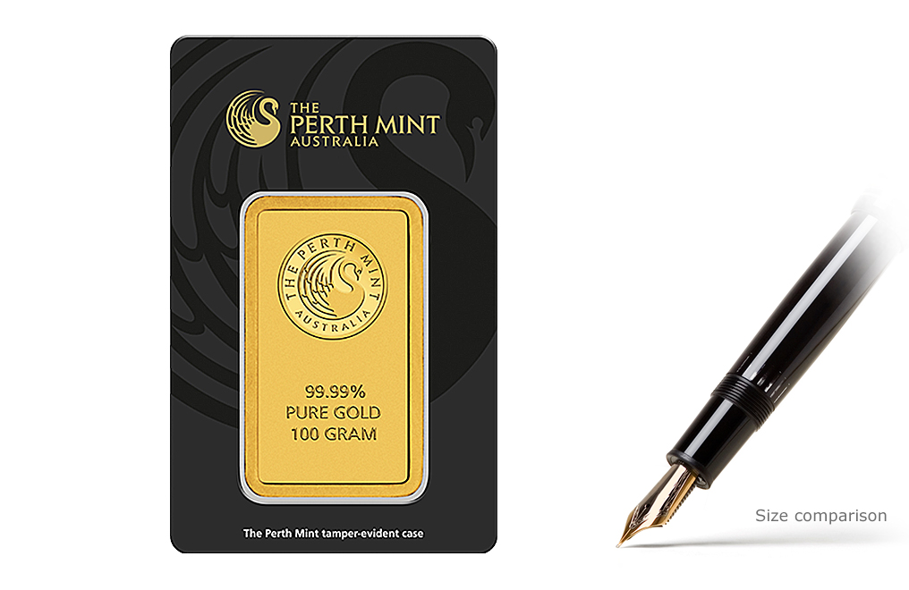 Sell 100 gram Gold Perth Mint Bar, image 0