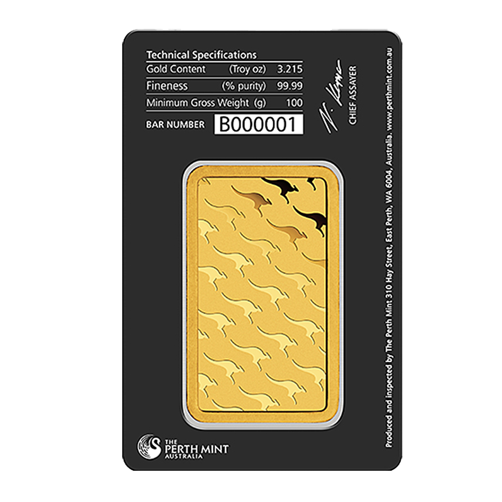 100 gram Gold Perth Mint Bars, image 1