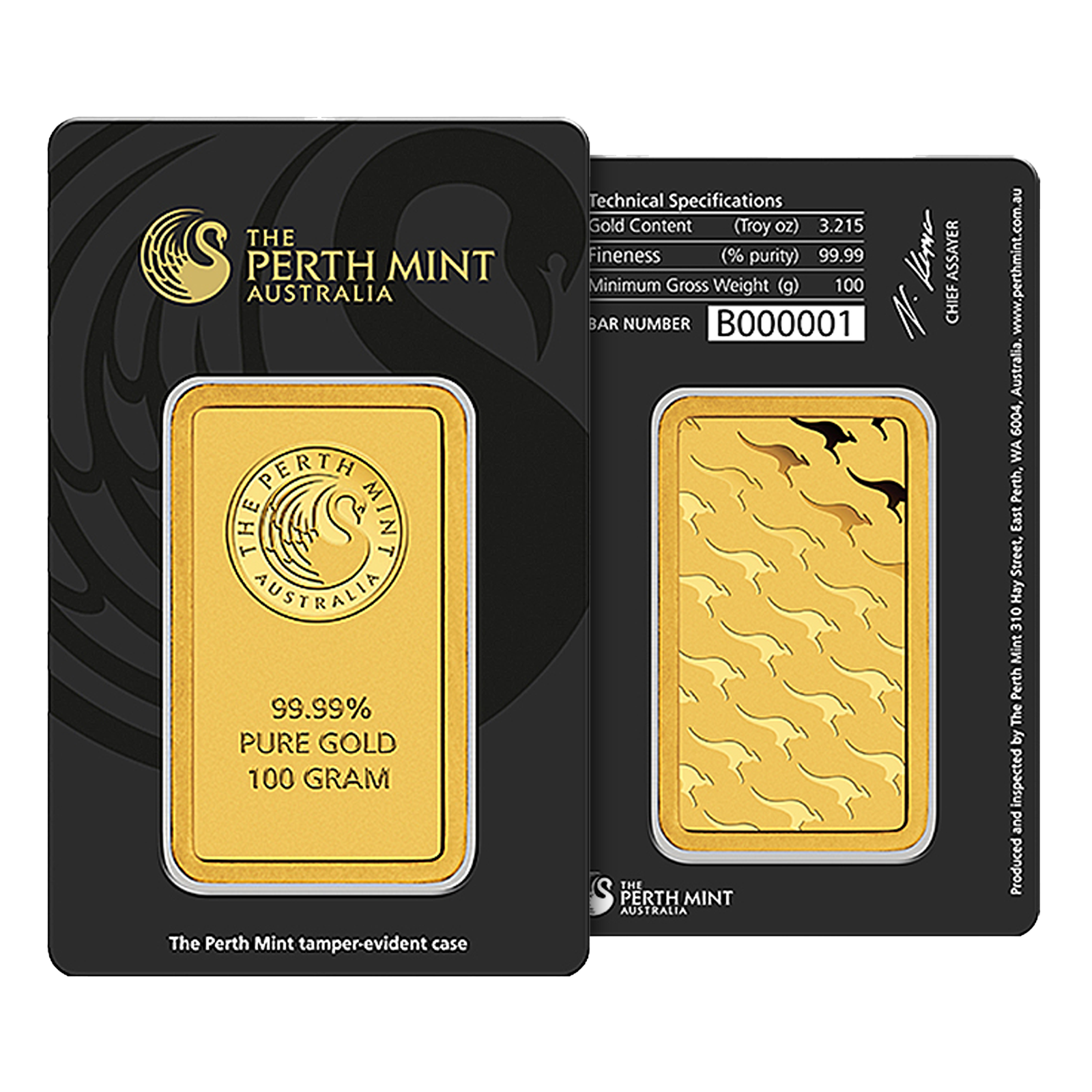 100 gram Gold Perth Mint Bars, image 2