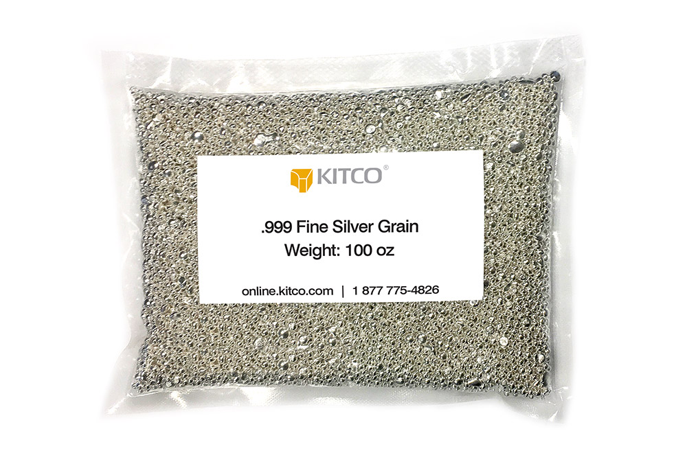Buy 100 oz Silver Grain Bags .999 Fine (vacuum packed), image 1